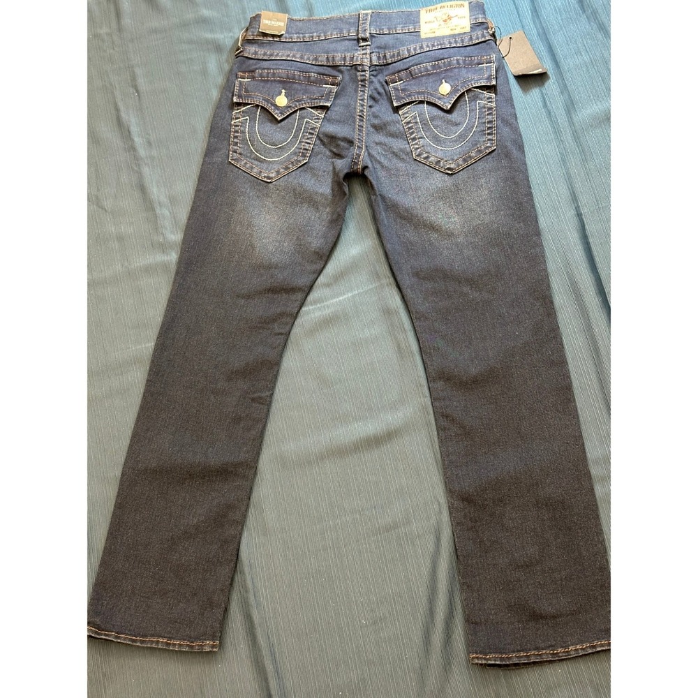 True Religion Becca SN Stud MR Bootcut Jeans Medium Rustic Barn Wash 29 NWT - Picture 2 of 14